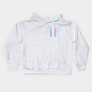 Pride Collection - Transgender Pride Flag (Paint Streak/Vertical) Kids Hoodie